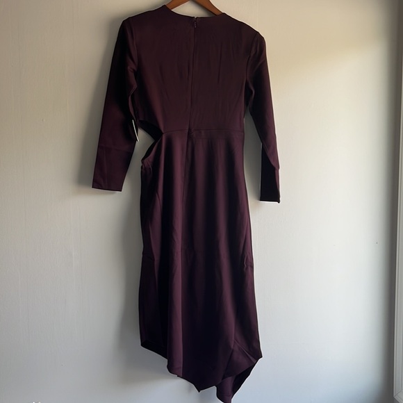 NWT Express eggplant long sleeve heavyweight dress with side cut out - Picture 6 of 8
